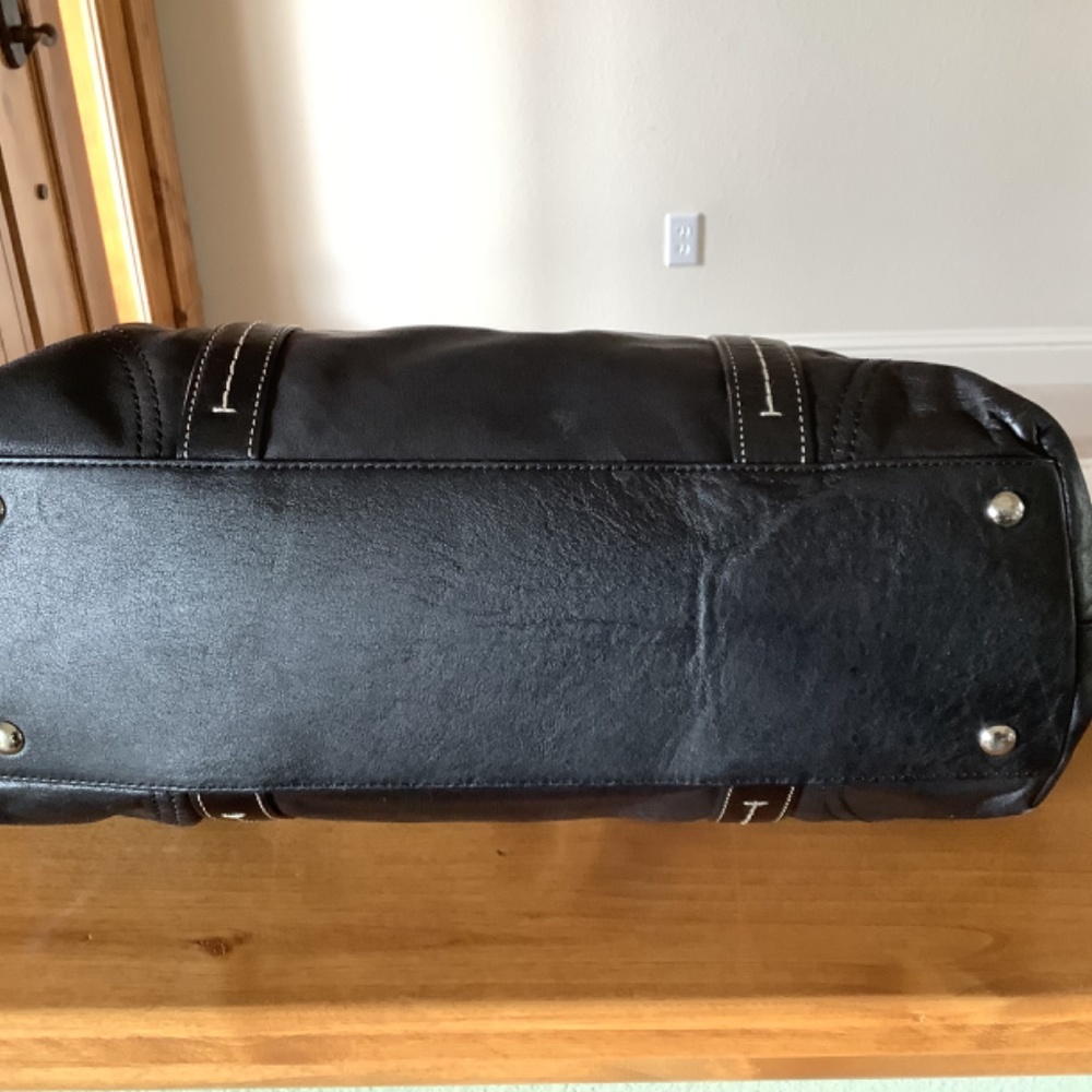 Coach Black Leather Tote - Picture 3 of 5
